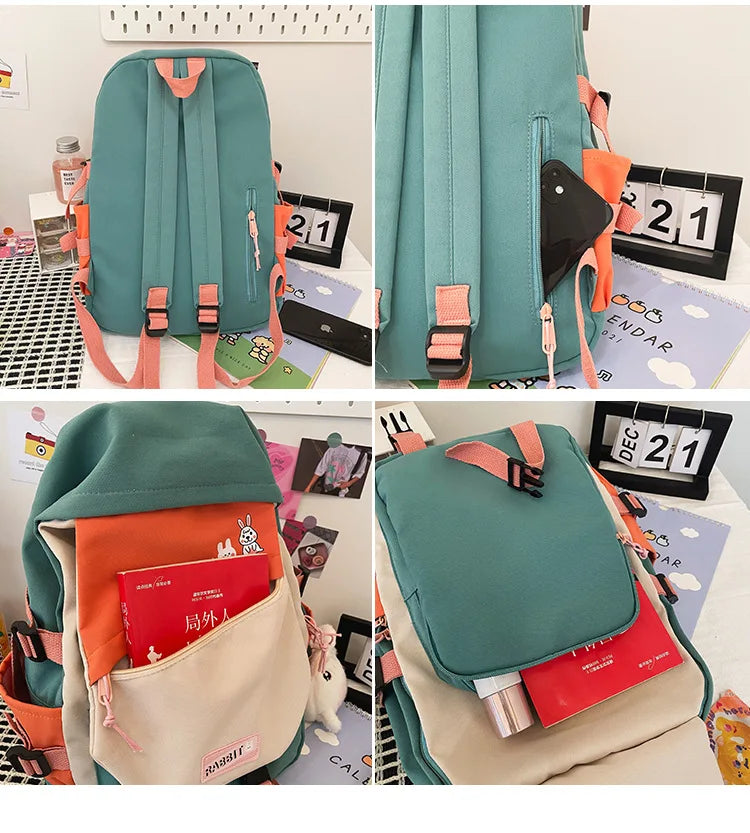 Canvas Anti-theft Shoulder Bag for Teenager Girls