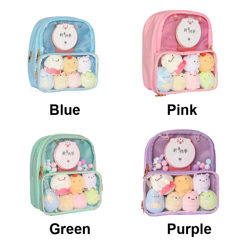 Clear Transparent Women DIY Backpack Lovely Lolita Bag 7 Colors