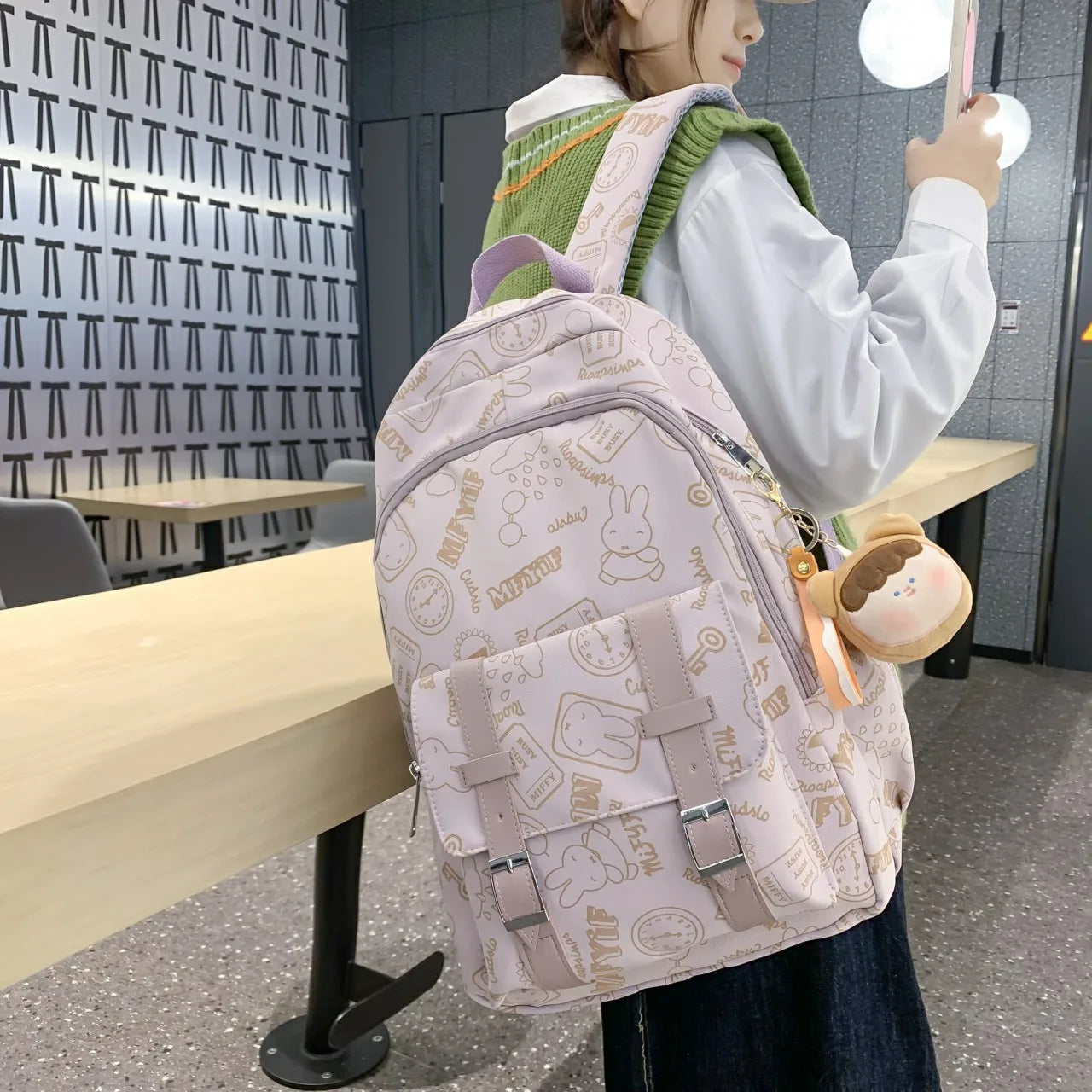 Corduroy Women Backpacks For Teenager Girls Student School Bag Backpack