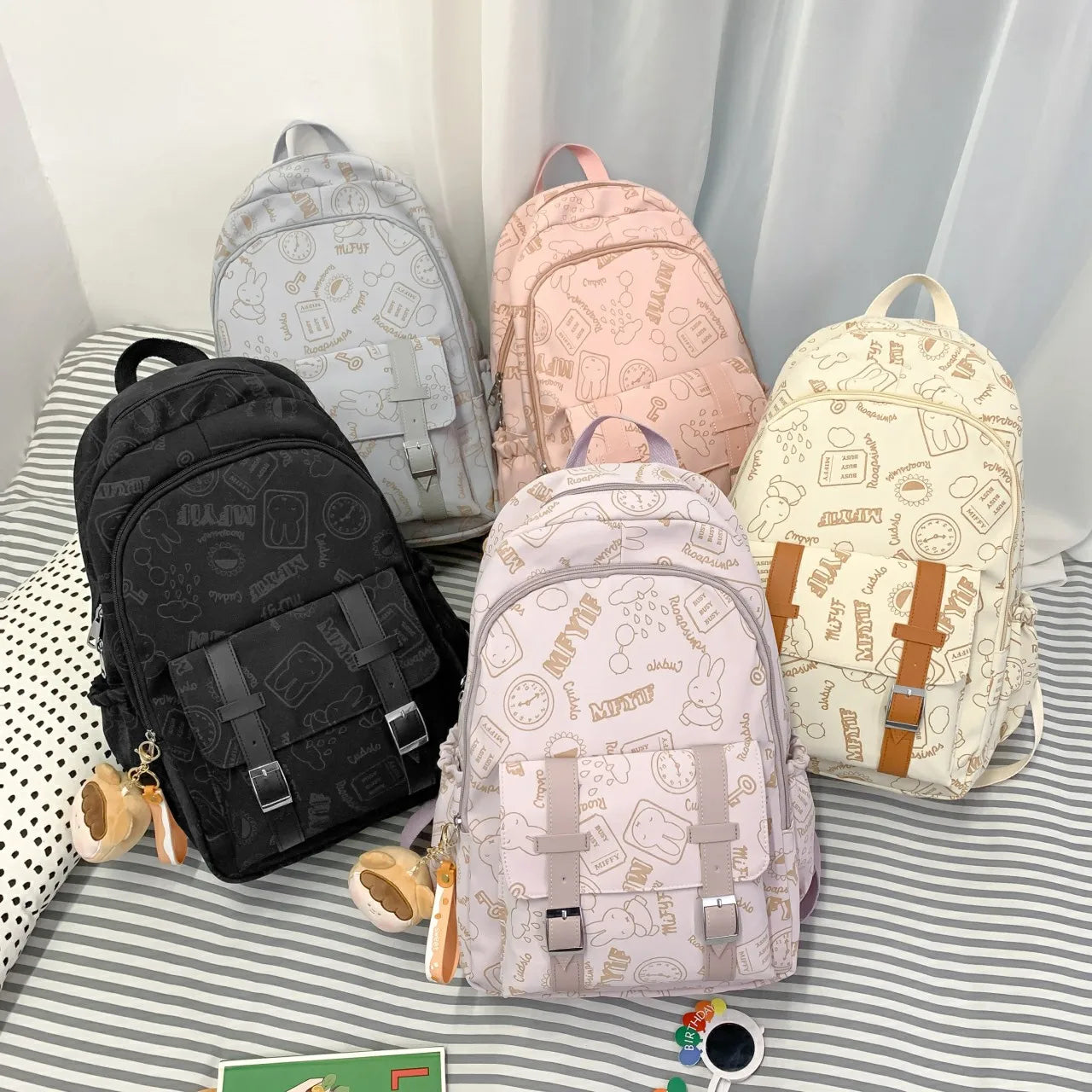 Corduroy Women Backpacks For Teenager Girls Student School Bag Backpack