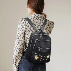 Waterproof Oxford Embroidery Travel Bag Daily Lady Pack Shopping Handbag