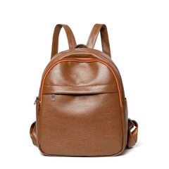 Leather Laptop Backpack for Women College Student Book School Bags