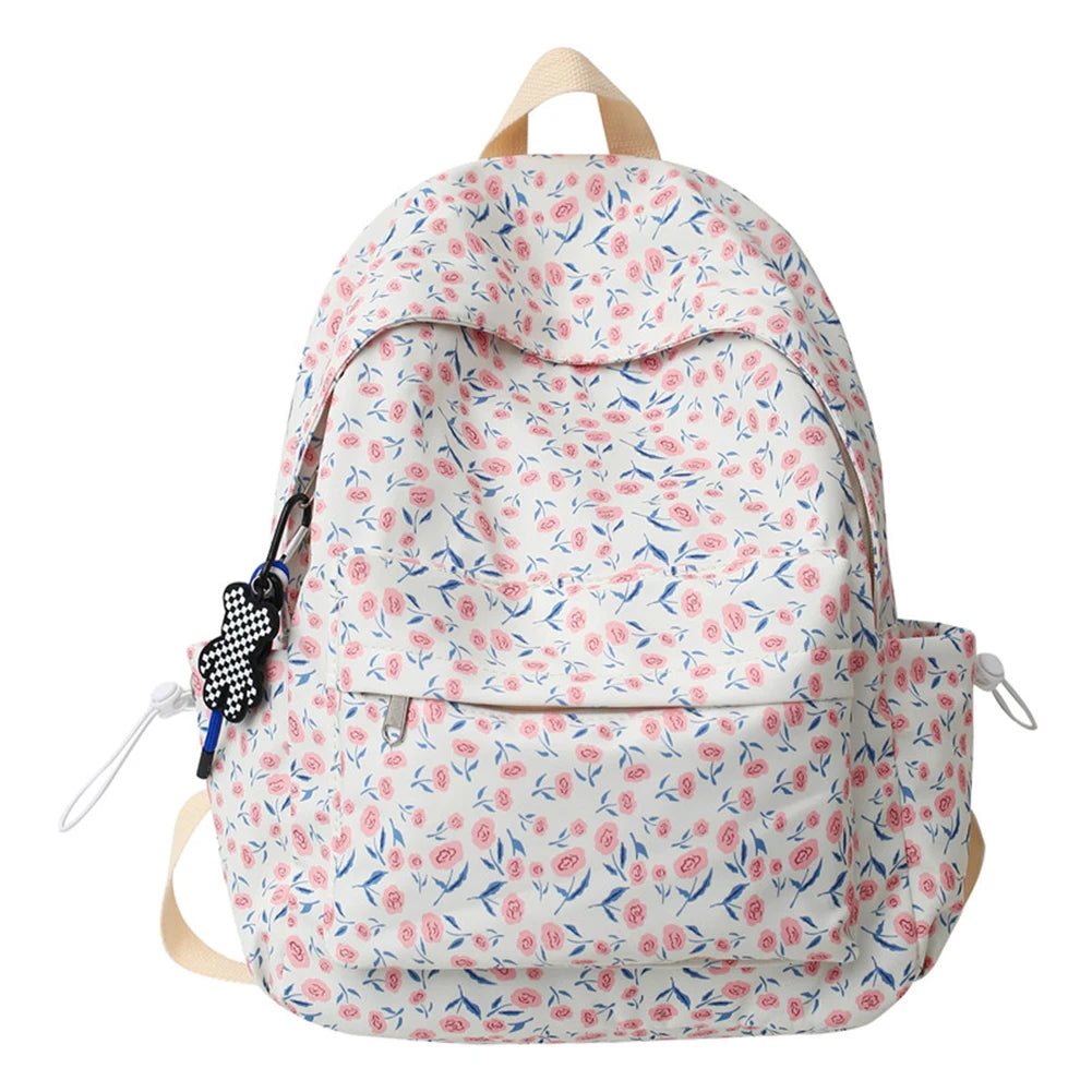 Floral Printed Student Rucksack Teenager Shoulder Bags
