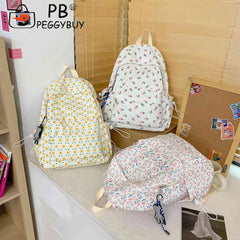 Large Capacity School Backpack Student Rucksack Nylon Daypack for Girls