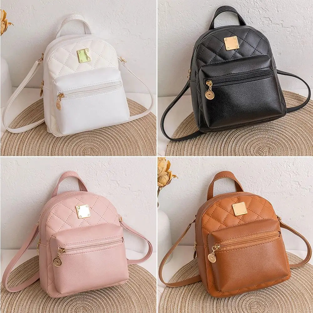 Mini Leather Backpack Waterproof Bags For Women