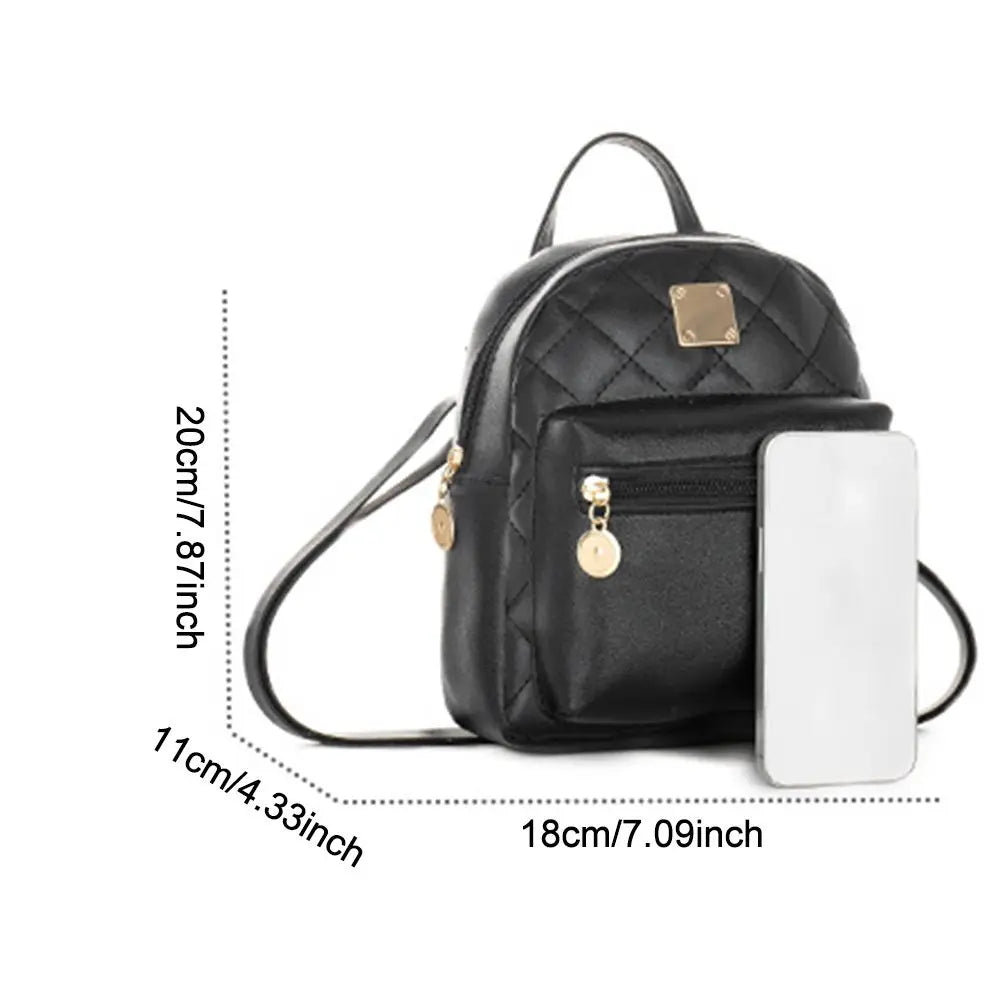 Mini Leather Backpack Waterproof Bags For Women