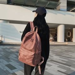 PU Leather Outdoor Travel Backpack Boys Girls Students School Bags