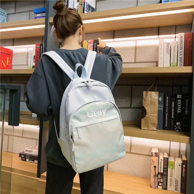 Nylon Women Backpack Waterproof Anti-theft Shoulder Bag for Teenage Girls