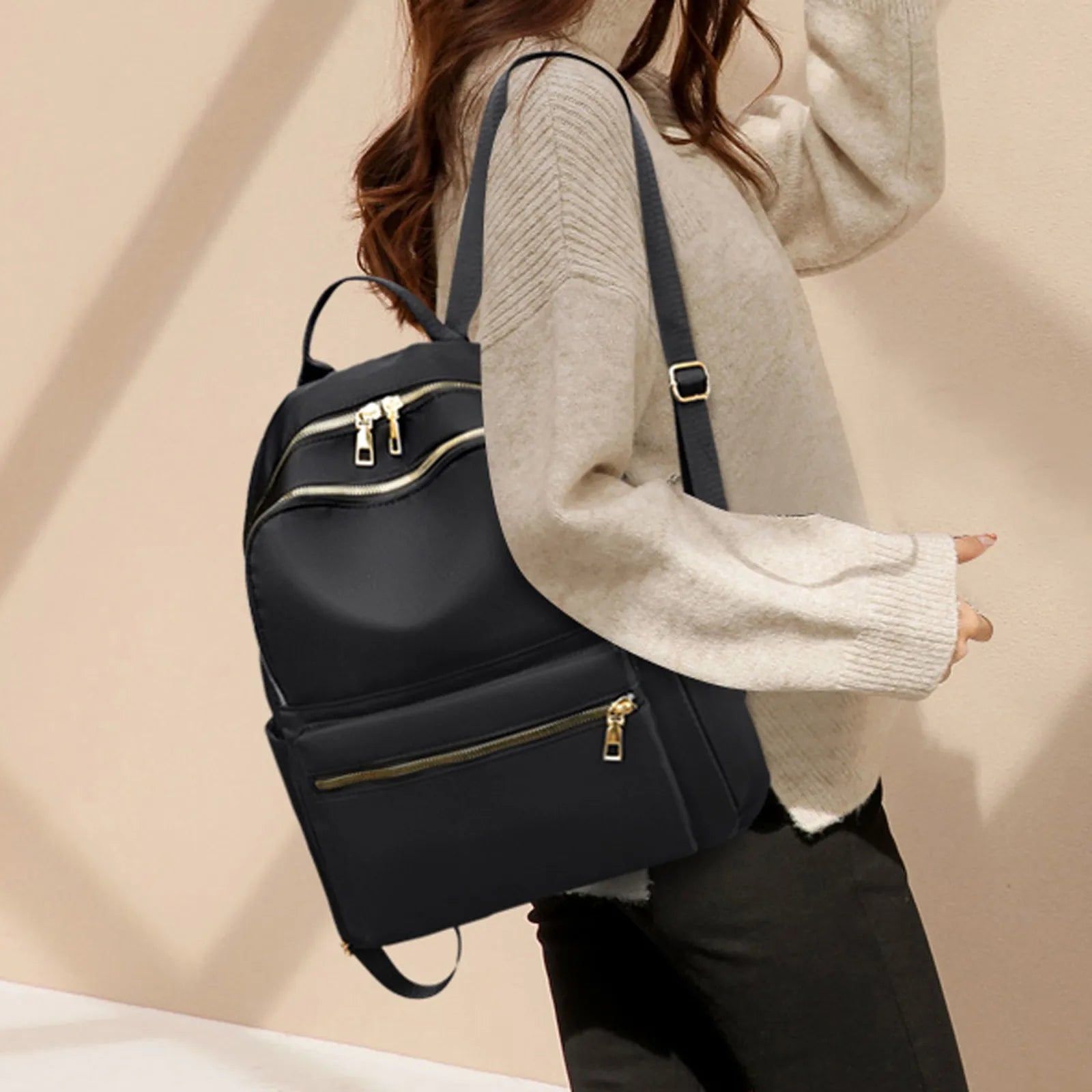 Oxford Anti-theft Backpack for Women, Girls School Bag