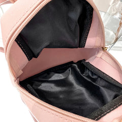 PU Leather Women Small Shoulder Bag School Knapsack Teenage Girls Female