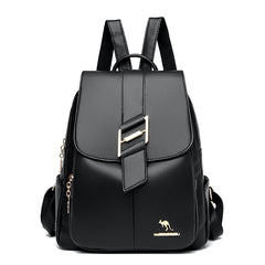 Women's Leather Backpack Purse Shoulder Bag Large Capacity Daypack