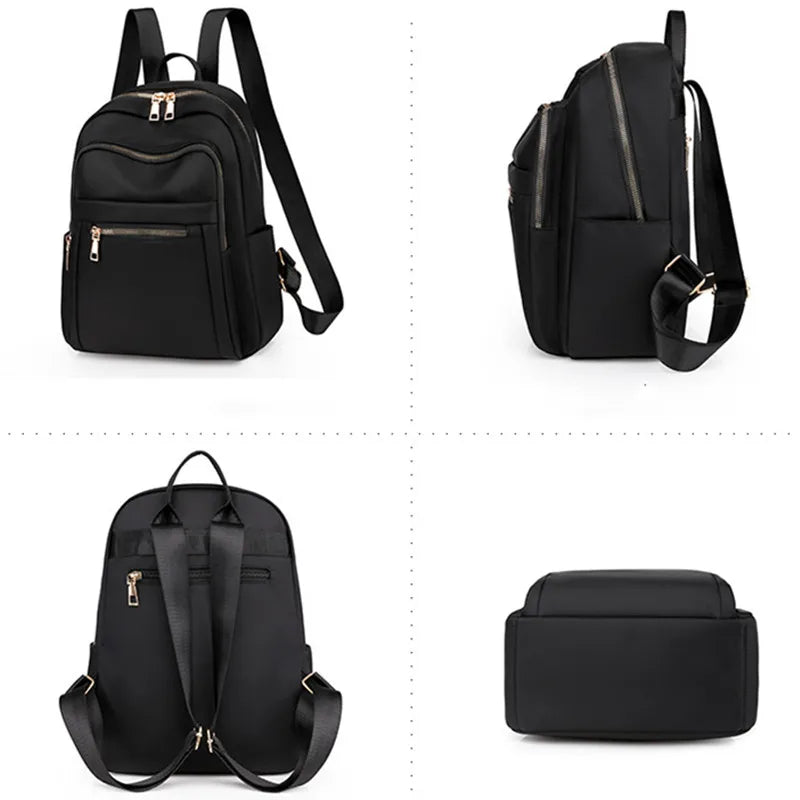 Women's Oxford Shoulder Bag Rucksack Girl Schoolbag