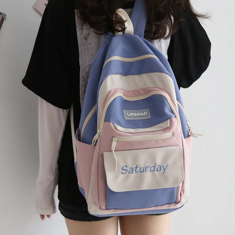 Waterproof Women Backpack Nylon Shoulder Bag Female Bagpack