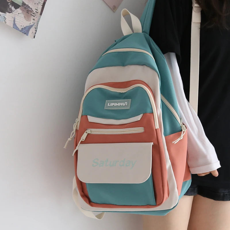 Waterproof Women Backpack Nylon Shoulder Bag Female Bagpack