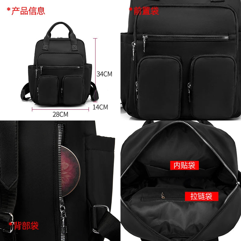 Nylon Shoulder Bags for Teenage Girls Ladies Travel Backpack