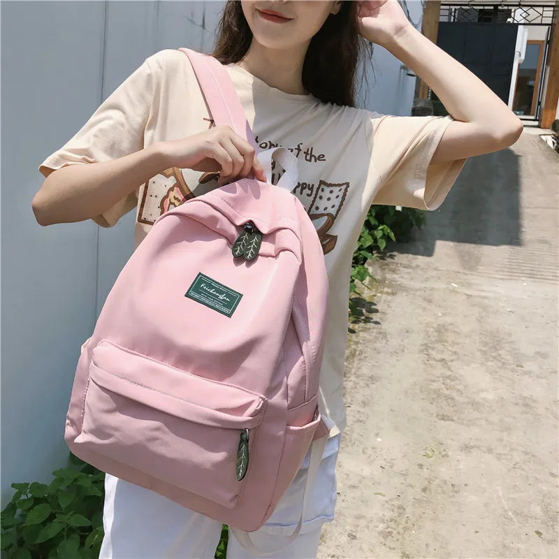Nylon Waterproof Shoulder Bag School Backpack Rucksack
