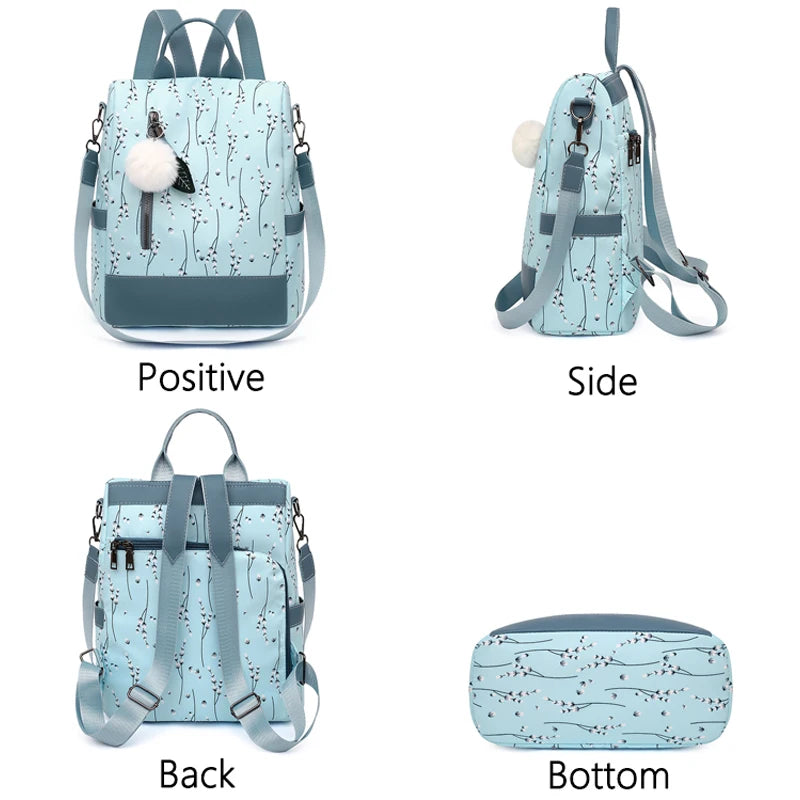 Women Oxford Cloth Shoulder Bag School Travel Backpack Mochila Feminina