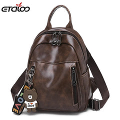 Women's School Backpack Student Female Rucksack Mochila Escolar Girls Solid Bag