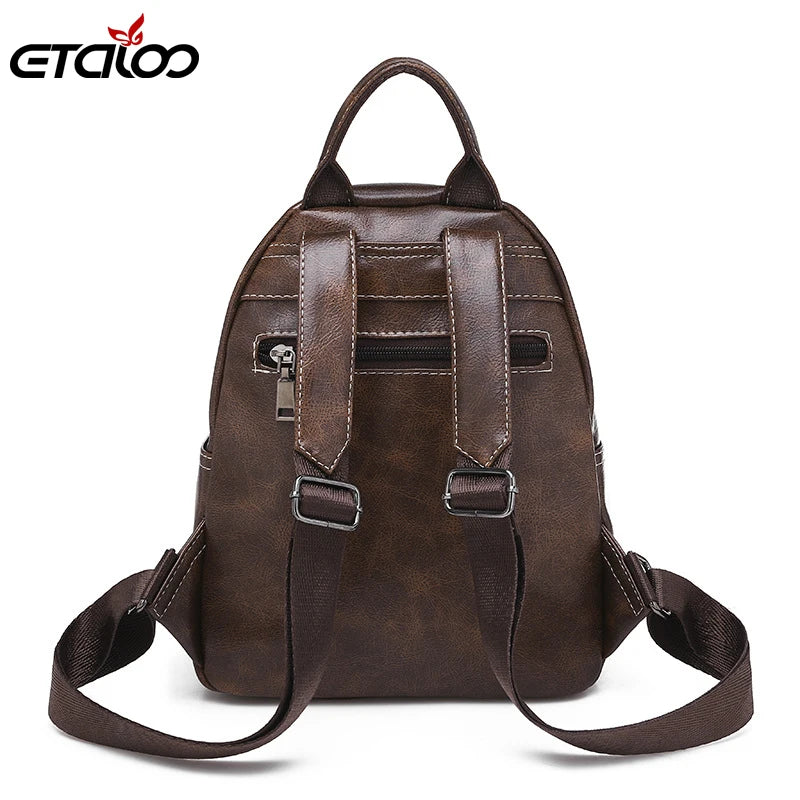 Women's School Backpack Student Female Rucksack Mochila Escolar Girls Solid Bag