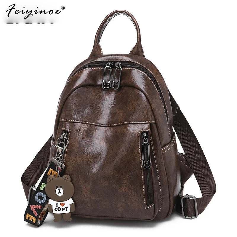 Women's School Backpack Student Female Rucksack Mochila Escolar Girls Solid Bag