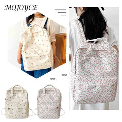 Small Fresh Retro Denim Cloth Daypack Schoolbag for Girls