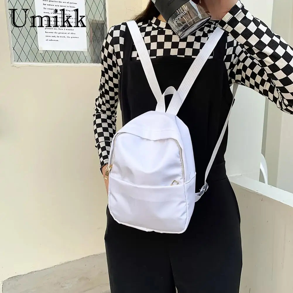 Nylon Schoolbags For Women Book College Teenager Girls Rucksack