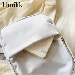 Nylon Schoolbags For Women Book College Teenager Girls Rucksack