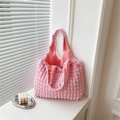 Rhombus Shoulder Bag for Women Soft Reusable Totes