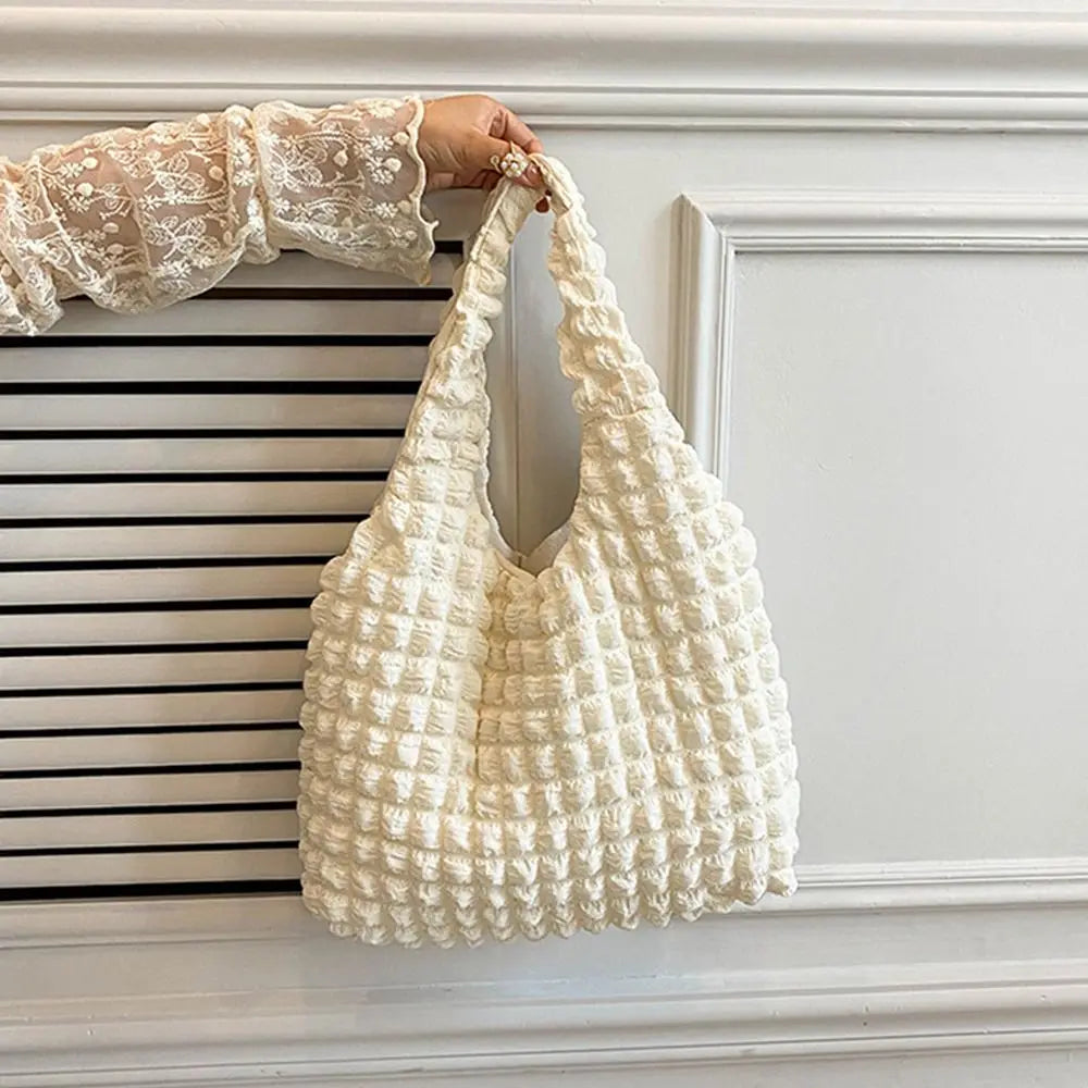 Rhombus Shoulder Bag for Women Soft Reusable Totes