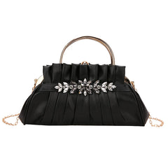 Women Evening Handbag Clip Buckle Shoulder Bag Chain Sac A Main Femme