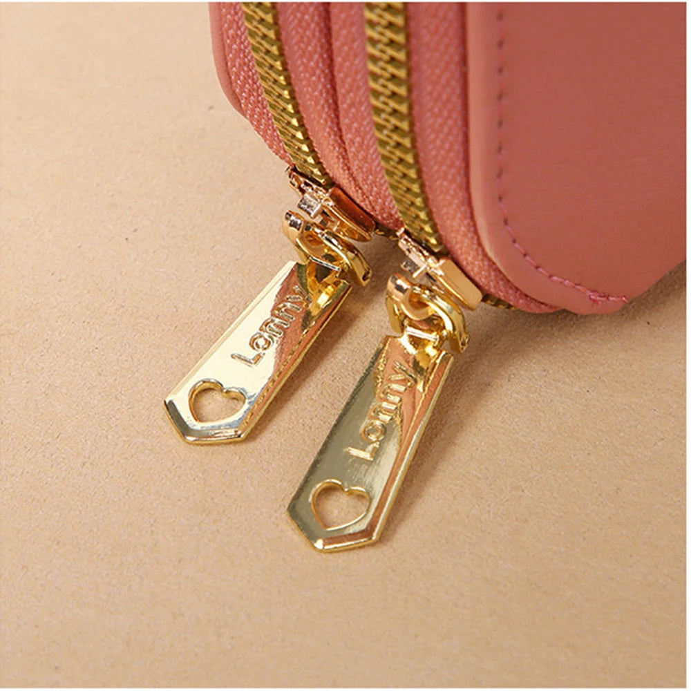 Women's Leather Shoulder Bag with Touch Screen Cell Phone Purse