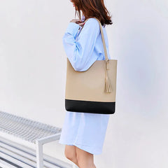 Women's High PU Leather Handbag Shopping Shoulder Bag Tote Underarm Bag