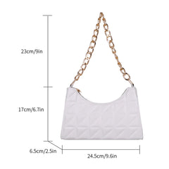 Women's PU Leather Chain Crossbody Messenger Bag Casual Handbag