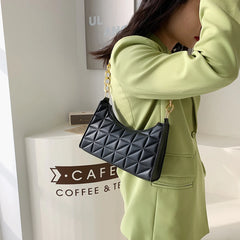 Women's PU Leather Chain Crossbody Messenger Bag Casual Handbag