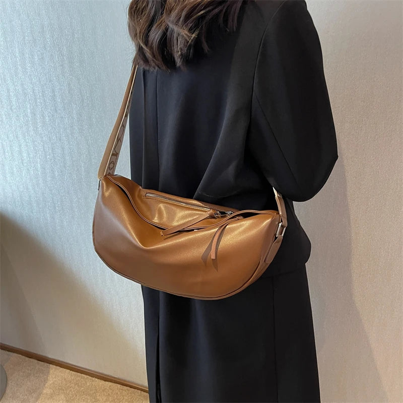 Soft Leather Crossbody Bag Female Shoulder Bags Ladies Large Handbags Casual Sac