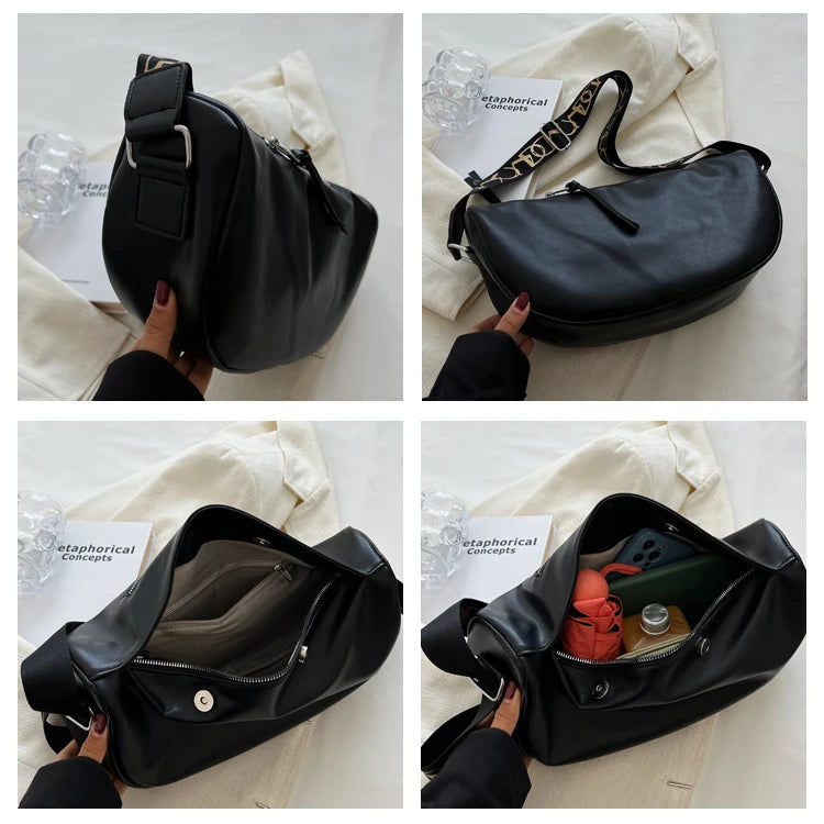 Soft Leather Crossbody Bag Female Shoulder Bags Ladies Large Handbags Casual Sac
