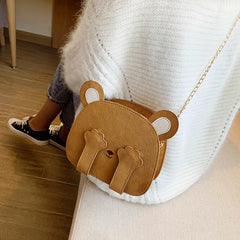 Bear Shoulder Handbag Animal Bag Chain Phone Pouch Crossbody Bags for Women
