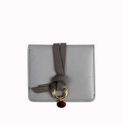 Short Wallet Two-fold Wallet with Belt Decoration