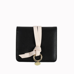 Short Wallet Two-fold Wallet with Belt Decoration
