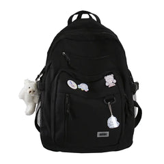 Big Student Backpack Badge Rucksack Girls School Bag High Capac...