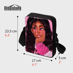 African Girl Mini Messenger Bag for Women