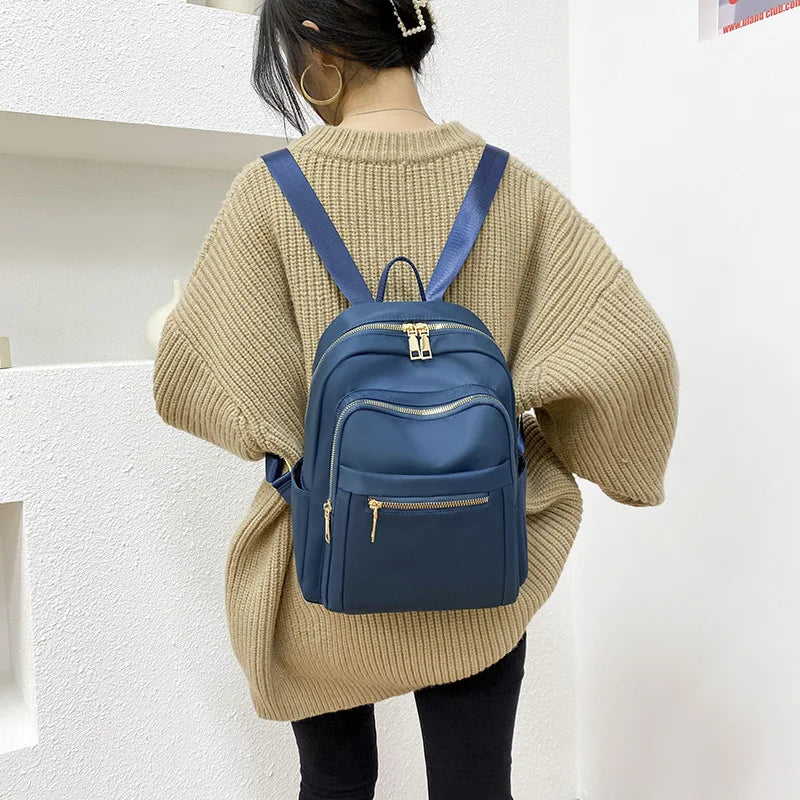 Women's Oxford Shoulder Bag School Rucksack Backpack