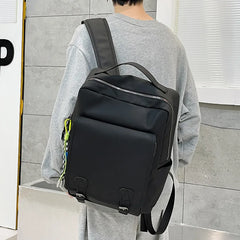 Grey Laptop Backpack Waterproof Oxford Travel Bag