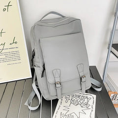 Grey Laptop Backpack Waterproof Oxford Travel Bag