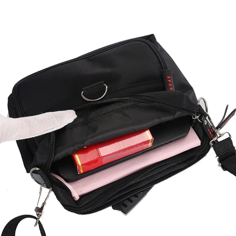 Nylon Messenger Crossbody Bag for Women Men