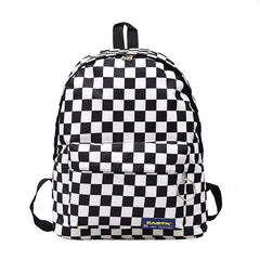 Canvas and Plaid Backpack Large-capacity Multi-function Outdoor