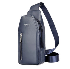 Men's PU Leather Chest Bags Waterproof Sling Cross Body Bags Shoulder BagsXY179