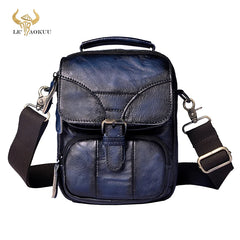 Leather Male Casual Waist Belt Satchel Shoulder Bag 2074