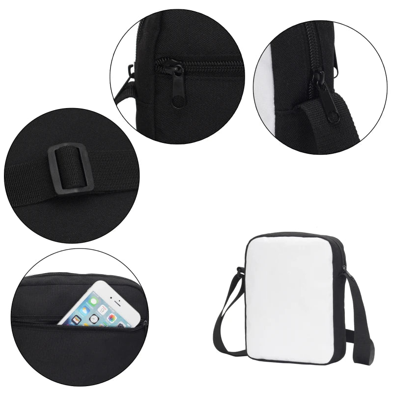 Stripes Cat Printing Messenger Bags For Women Girls Shoulder Bag Travel Hangbags
