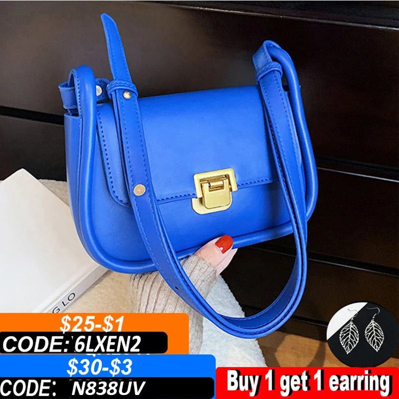 Underarm Bag For Women PU Leather Flap Shoulder Bag Armpit Handbag